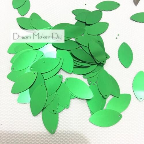 300pcs/lot (50gram) Green Olive Shape Loose sequins Glitter Paillette Sewing Wedding Craft Kids DIY Scrapbook Decoration
