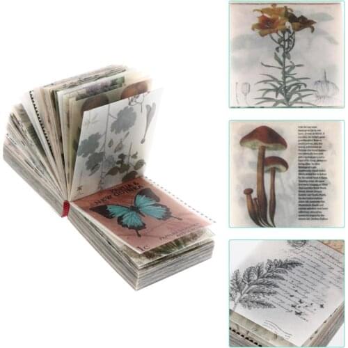 365 Sheets Vintage Paper Decorative DIY Scrapbooking Retro Material Paper Retro Hand Tent DIY Decorative Backing Paper