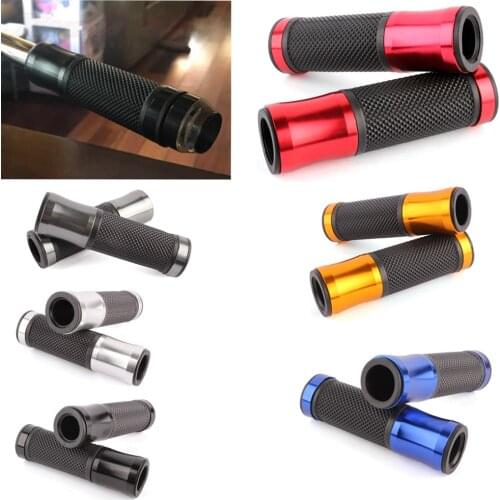 2X 7/8" Motorcycle CNC Bike Bicycle Aluminum Handlebar Rubber Gel Hand Grips For KTM Honda Yamaha kawasaki Suzuki Benelli Ducati