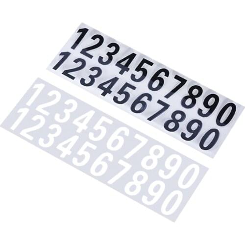 Car or House Door Street Address Mailbox Number Digits Numeral Car Room Gate Vinyl Decal Reflective Stickers White Black