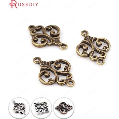 B009)50 pieces 16*13mm Antique Silver Zinc Alloy Modeling Charms Connect Charms Diy Jewelry Findings Accessories Wholesale