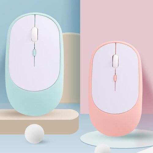 Wireless Bluetooth-compatible Mouse for MacBook PC iPad Computer Rechargeable Dual Modes USB 2.4G Wireless mouse Ultra Thin