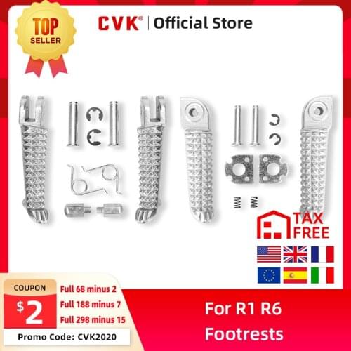 CVK Front And After Footrests Foot Peg Rests For Yamaha YZF1000 R1 YZF600 R6 YZF R1 R6 R6S1998-2012 1999-2012 2003-2008