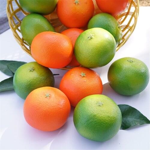 Artificial Simulation orange fruit model fruit party supplies home store shop decor pretend play toys mandarin faux fruit props