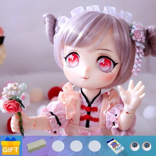 Lotus BJD Dolls 1/6 cartoon cosmetics dolls fullset complete professional makeup Toy Gifts movable joint doll