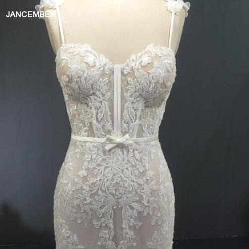 LSQX05 Sexy Charming White Wedding Dress 2021 New Applique Embroidered Belt Butterfly Bride Party Gown Vestido De Noiva