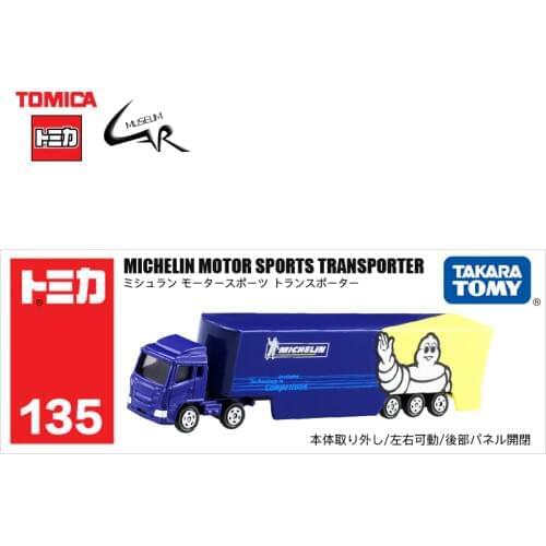 Takara Tomy Tomica Alloy Car Model Male Toy 135 Long Michelin Motor Sports Transporter Truck