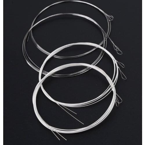 N0HA 8pcs/set M100 Mandolin String Steel Silver-Plated Copper Alloy Wound (.010-.034)