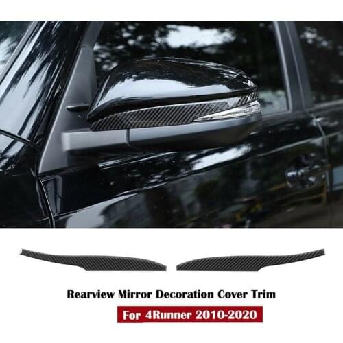 Real Carbon Fiber Exterior Rearview Mirror Cover Trim for Toyota 4Runner 2010-2020
