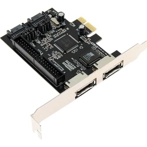 NEW-PCI-E to SATA Expansion Card PCI-E to JMB363 Chip ESATA+SATA IIx2+IDE Expansion Card Disk Array Card