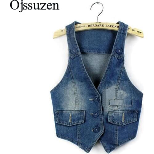 Women's Denim Vests Ojssuzen China