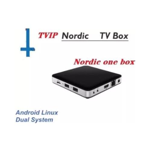 Original Tvip605 nordi one tv Box Amlogic S905X android and Linux system Double Systerm Set top Box and nordic one smart tv box