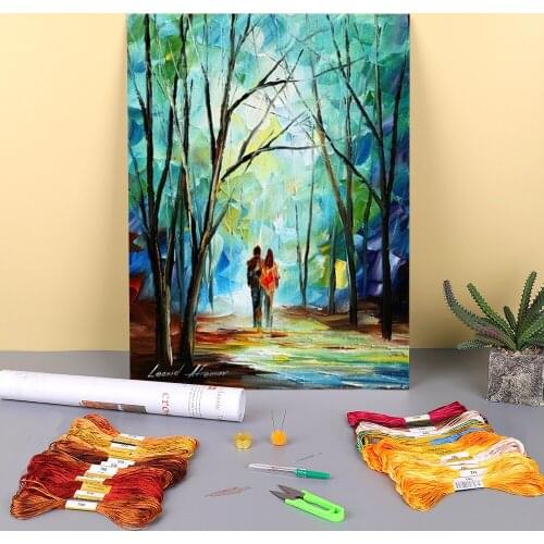 Towards Love Printed 11CT Cross Stitch DIY Embroidery Kit DMC Threads Painting Handicraft Handiwork Hobby Sales Wholesale