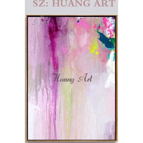 Hand painted oil painting abstract modern simplicity vertical version new Chinese living room entrance decorative painting wall