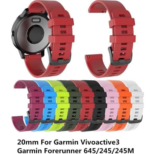 Silicone Band Wrist strap For Garmin Vivoactive 3 Forerunner 645 Replacement Watchband Strap For Garmin Vivomove HR Wristband