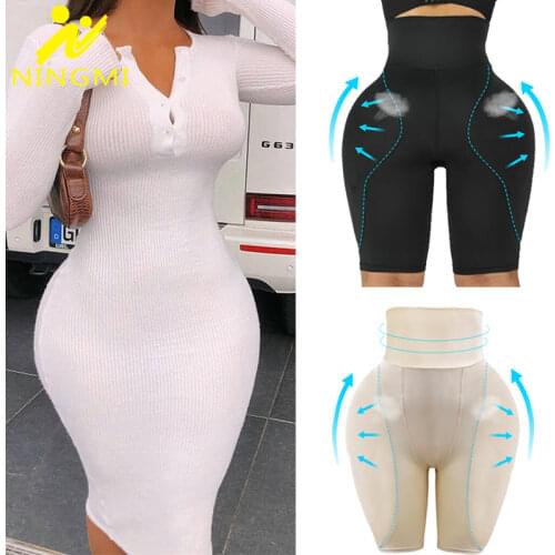 NINGMI Butt Lifter Control Panties Body Shaper Fake Pad Foam Padded Hip Enhancer Underpants Female Shapewear Hourglass Body