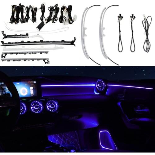Upgrade Car Styling 64 colors Ambient light For Mercedes benz W177 A class A200 Atmosphere Lamp advanced light coverProfessional