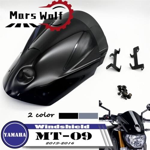 Motorcycle sport Touring MT09 Windshield WindScreen Wind Deflector For Yamaha 2013 2014 2015 2016 MT-09 FZ-09 FZ09 MT 09'13-'16