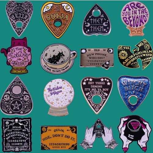 Magic Ouija Lapel Enamel Brooch pins Collecting Tarot Cartoon Metal Badges Children Fashion Jewelry Gifts Adorn Backpack Collar