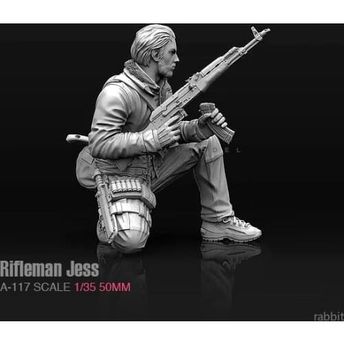 1/35 resin figures Kits Rifeman Jess captain revision resin Soldier self-assembled (50mm) A-117