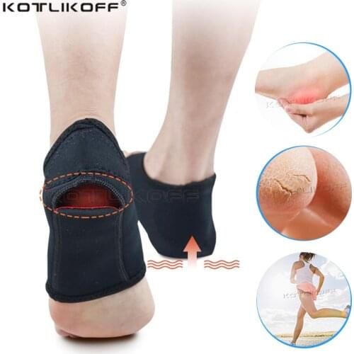 1 Pair Breathable Heel Cushion Socks Heel Protector Ankle Brace Sock Foot Care Anti Cracked Shoe Pad Pain Relief Cushion Inserts