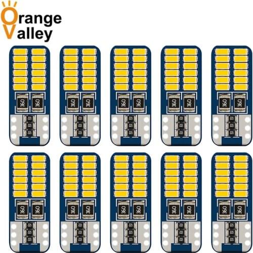 10Pcs T10 W5W 24 LEDs 194 501 Auto 3014 SMD Car Interior lights Clearance Lamp DC 12V