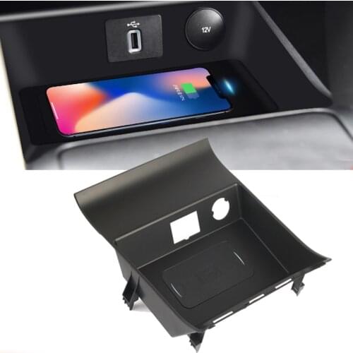 15W QI wireless car charger for Ford Mondeo Fusion 2017 2018 charging plate phone charger accessories for iPhone for Samsung