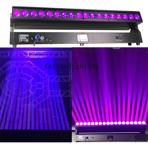 2/lot dmx disco light 18x40w rgbw 4 in 1 Individual control pixe led beam wash zoom bar moving head light