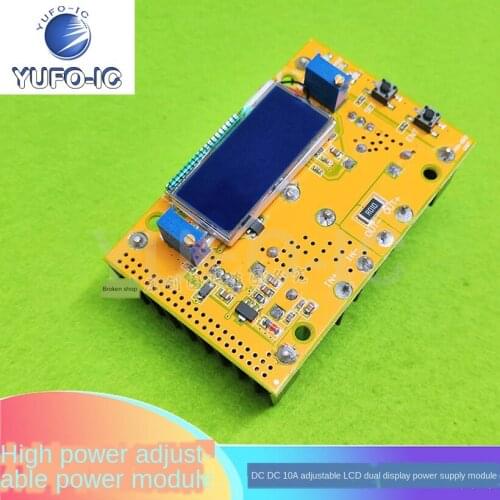 2pcs 10A DC Power Adjustable Step-down Power Module Constant Voltage and Constant Current LCD Voltage and Current Dual Display
