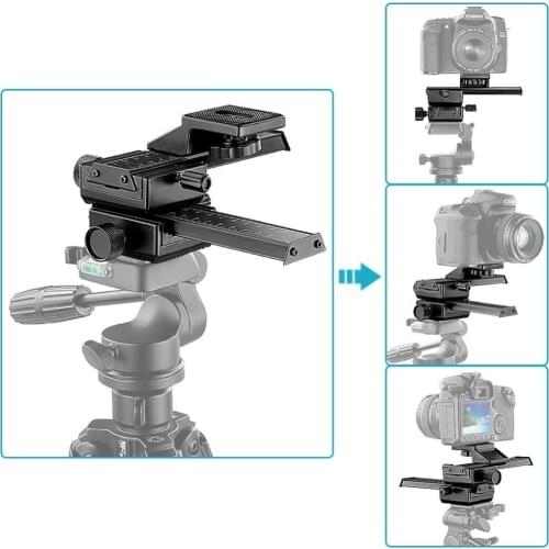 Neewer 4 Way Macro Focusing Focus Rail Slider/Close-up Shooting for Canon/Nikon etc SLR Camera+DC with Standard 1/4" Screw Hole
