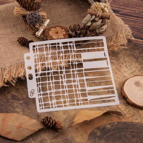 Line number scrapbook scrapbooking DIY photo album card tools spray drawing masking template D006