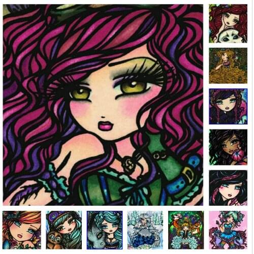 DIY 5D Diamond Painting Cross Stitch Kit Cartoon girl Full Drill Embroidery Mosaic Art Picture of Rhinestones Home Decor Gift