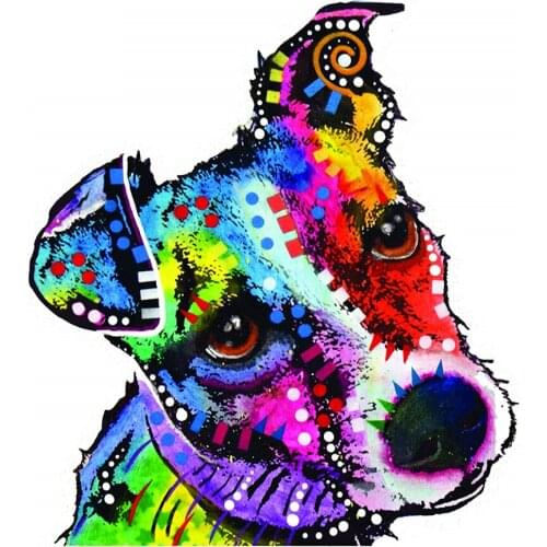 Aliauto Cartoon Car Sticker Jack Russell Terrier Automobiles Motorcycles Decorative Art PVC Decal Apply To Cover Scratches