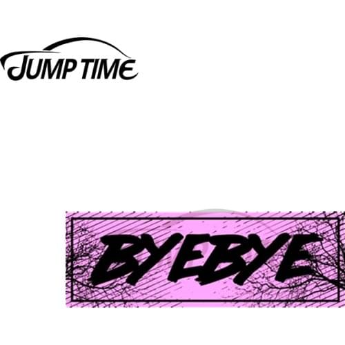 Jump Time 13 x 4cm For BYE BYE RV JDM Slap Car Stickers Windows Scratch-proof Cartoon Vinyl Car Wrap Waterproof Decal