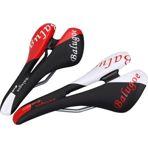 BALUGOE New Bike Saddle Sponge Cushion PU Leather Surface Silica Filled Gel Comfortable Cycling Seat Bicycle TT Road Bike Saddle