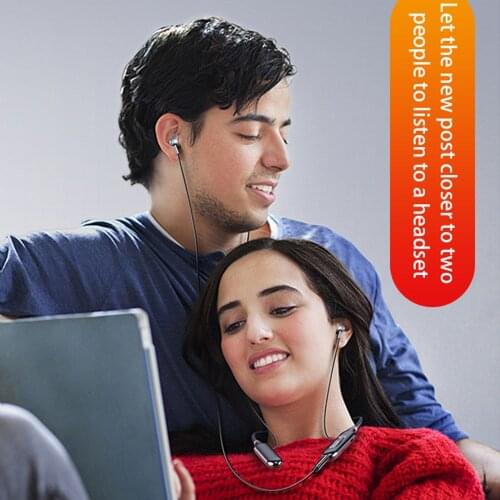 100 Hours Endurance Bluetooth-Compatible Headphones Stereo Bass Wireless Headphone Neckband LED Display Headset Support TF Card