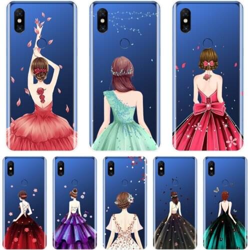 Figure Girl Flower Aesthetic Silicone Phone Case For Xiaomi Mi Max Mix 1 2 2S 3 Soft Back Cover For Xiaomi Mi Note 1 2 3 Case