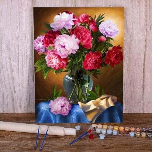 Flowers Painting By Numbers Package Acrylic Paints 50*70 Picture By Numbers Photo Home Decor Crafts Adults Drawing