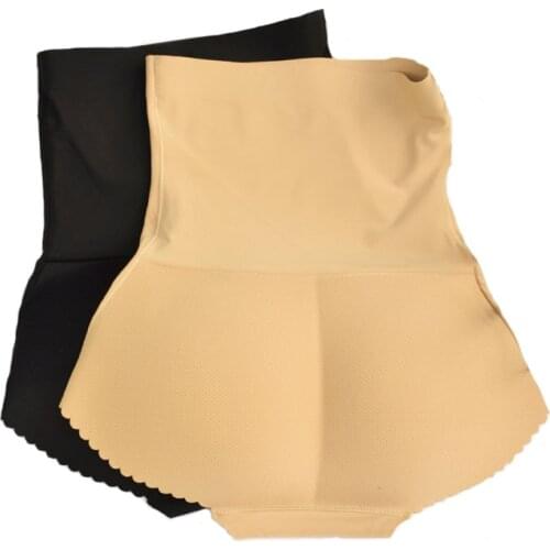 Women Padded Panties High Rise Seamless Panties Push Up Lingerie Womens Underwear Butt Hip Enhancer Briefs Pad Panties