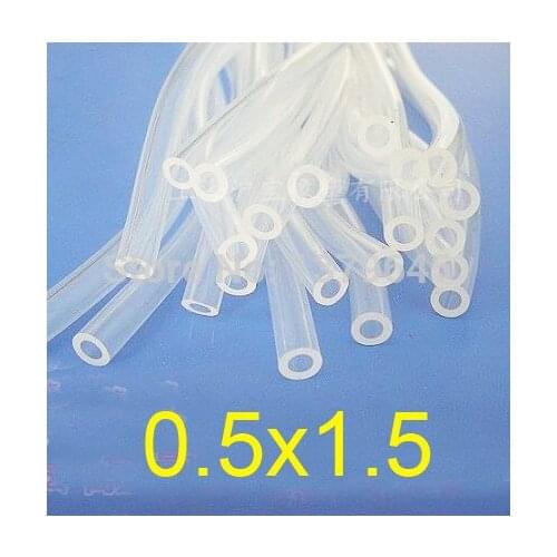 0.5mm ID 1.5mm OD FDA food Silicone capillary tube,medical transparent silicone hose