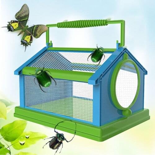 Insect Butterfly Habitat Cage Terrarium Folding Portable Outdoor Insect Breeding Viewer Breathable Comfortable Pet Garden