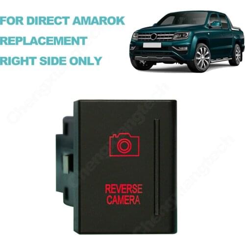 12V 3A Red Led On-Off REVERSE CAMERA Car Push Button Switch for VW Volkswagen Amarok Replacement Wiring Set, Right Side