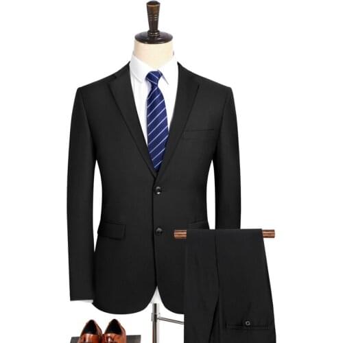 2021Jakcet+pants Long-term bulk goods boutique work wear work clothes two-piece suit navy blue suit