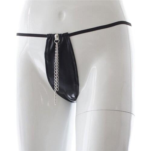 Leather Chastity gStrings Panty BDSM Bondage steel Chained Sex Toys for Woman Adult Sex Toy Fetish Harnesses Female Erotic Belt