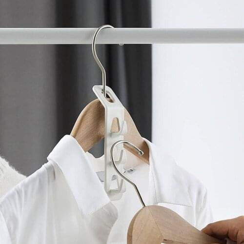 4PC door rear hooks Punch-free 3 head hanger hook cabinet wall door space-saving Stacked hangers home office holder hook