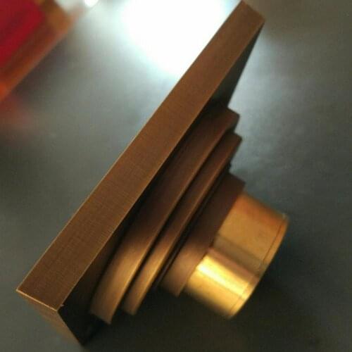 Square Antique Brass Floor Drain Sink Strainer Bathroom Shower Insert Stopper Grates Waste Home Decor