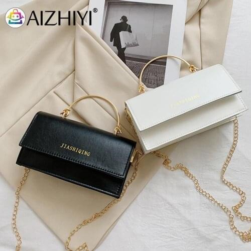 Fashion Women PU Leather Chain Shoulder Crossbody Messenger Bag Ladies Casual Solid Color Top-handle Small Handbag Purse
