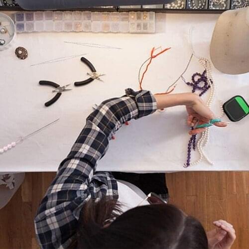 DIY Seed Beads Needles Stainless Steel Opening Curved Embroidery Big Eye Collapsible Needles Tools for Jewelry Making, 10 pcs