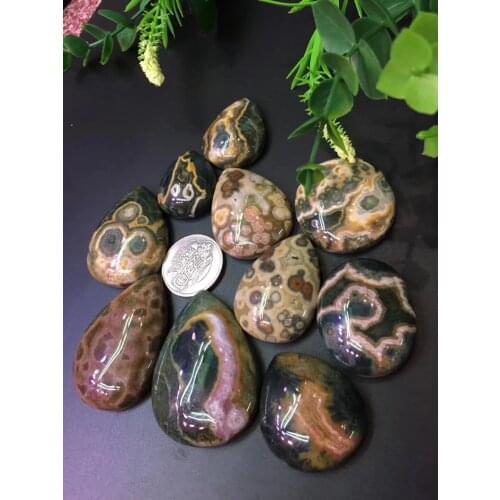 Natural Ocean Jasper Bare Stone Pendant Beautiful and clear texture