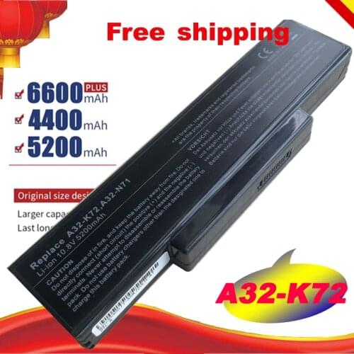 New laptop battery A32-K72 A32-N71 A32-N73 A72 N71J N73 K72 K73 X7B X7C PRO7B PRO7C X72DR X72DY X72F X72JK X72JR X73